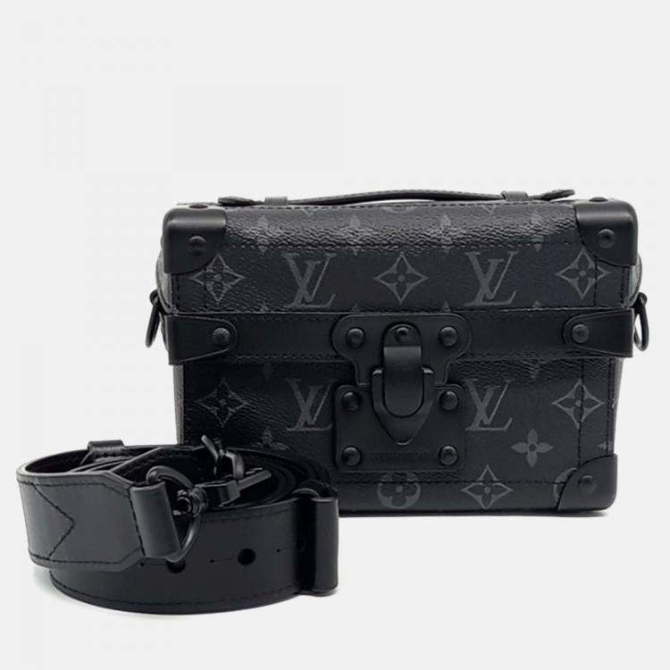 Pre Owned Louis Vuitton Black Coated Canvas Eclipse Soul Trunk Bag