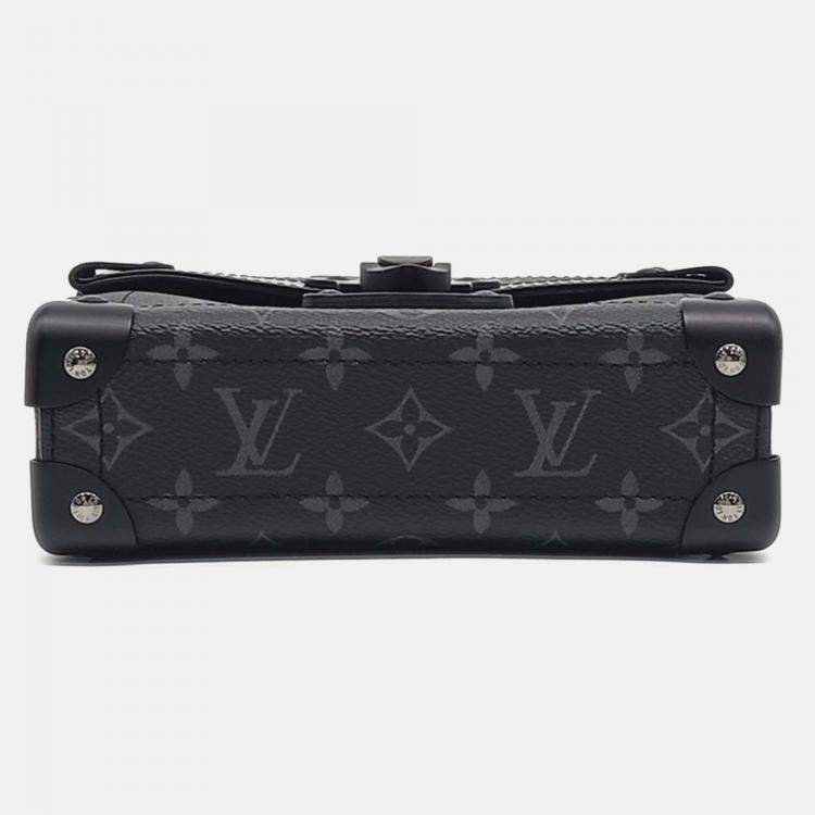 Pre Owned Louis Vuitton Black Coated Canvas Eclipse Soul Trunk Bag