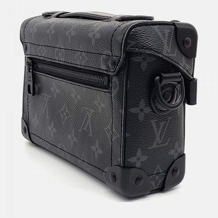 Pre Owned Louis Vuitton Black Coated Canvas Eclipse Soul Trunk Bag