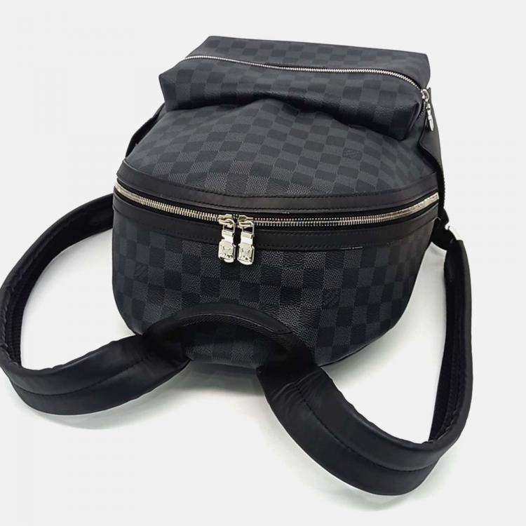 Pre Owned Louis Vuitton Black Coated Canvas Graphite Discovery Backpack PM