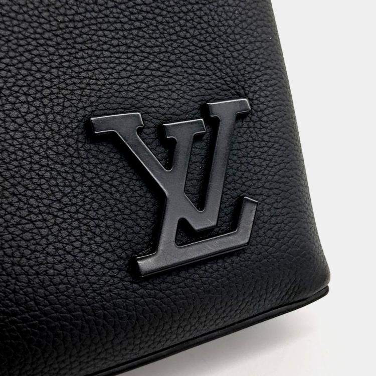Pre Owned Louis Vuitton Black Leather iPad Pouch