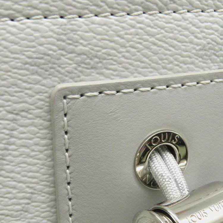 Pre Owned Louis Vuitton Chalk Nano Gray Monogram Handbag