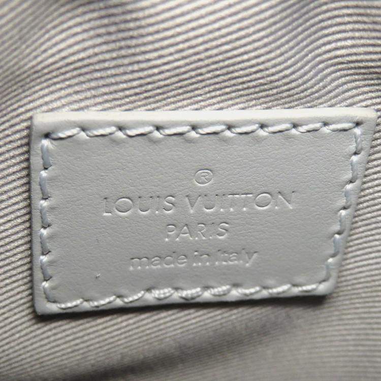 Pre Owned Louis Vuitton Chalk Nano Gray Monogram Handbag