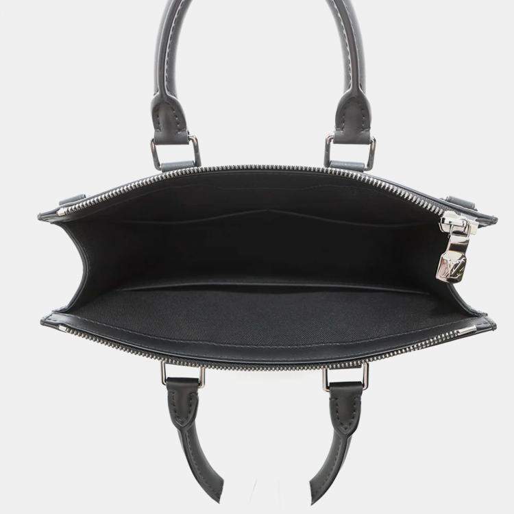 Pre Owned Louis Vuitton Sac Plat Noir Monogram Eclipse Handbag