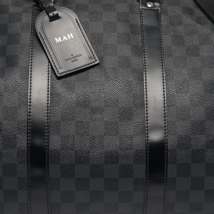 Pre Owned Louis Vuitton Damier Graphite Canvas Keepall Bandouliere 55 Bag