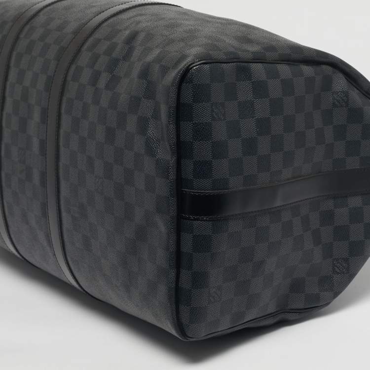 Pre Owned Louis Vuitton Damier Graphite Canvas Keepall Bandouliere 55 Bag