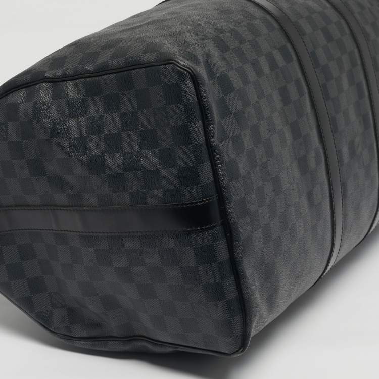 Pre Owned Louis Vuitton Damier Graphite Canvas Keepall Bandouliere 55 Bag