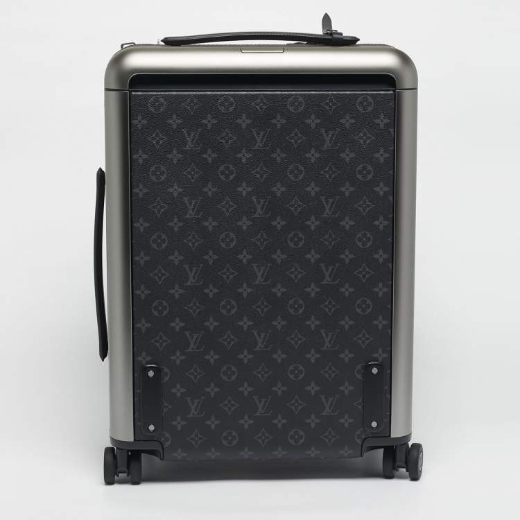 Pre Owned Louis Vuitton Monogram Eclipse Canvas Horizon 55 Suitcase
