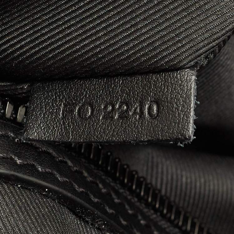 Pre Owned Louis Vuitton Black Monogram Shadow Leather Keepall Bandouliere 50 Bag