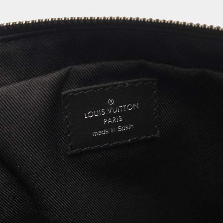 Pre Owned Louis Vuitton Porte Document Voyage Black Damier Graphite Coated Canvas Briefcase Bag