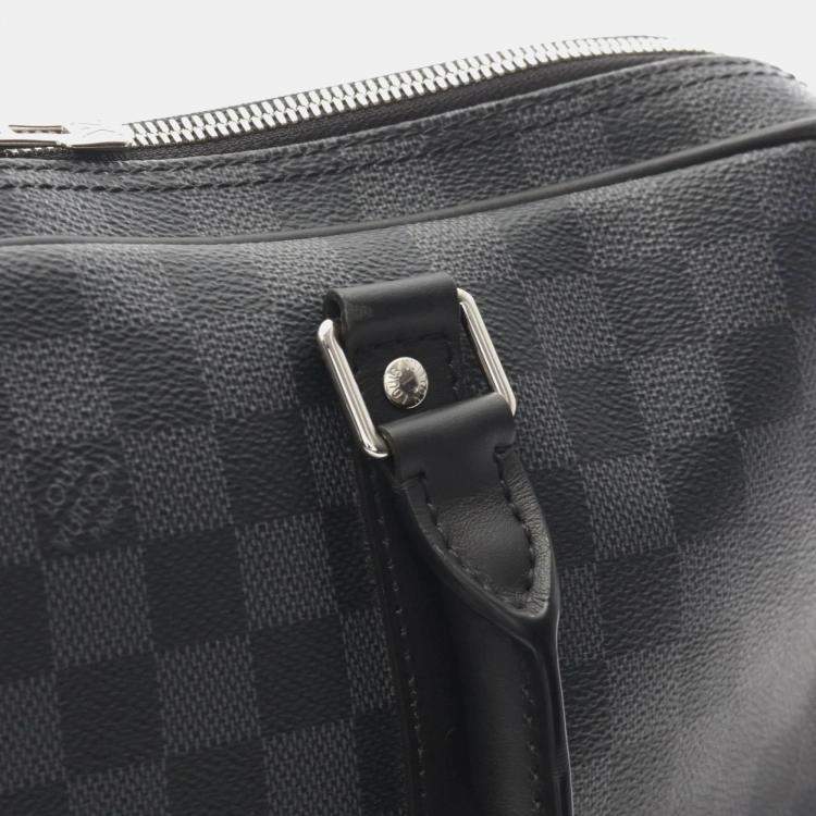 Pre Owned Louis Vuitton Porte Document Voyage Black Damier Graphite Coated Canvas Briefcase Bag