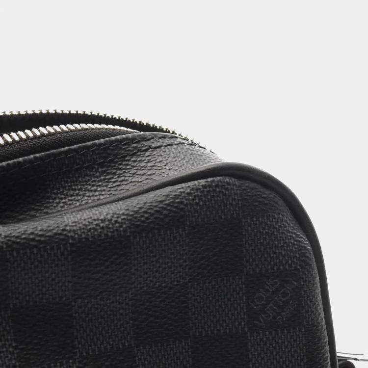Pre Owned Louis Vuitton Porte Document Voyage Black Damier Graphite Coated Canvas Briefcase Bag