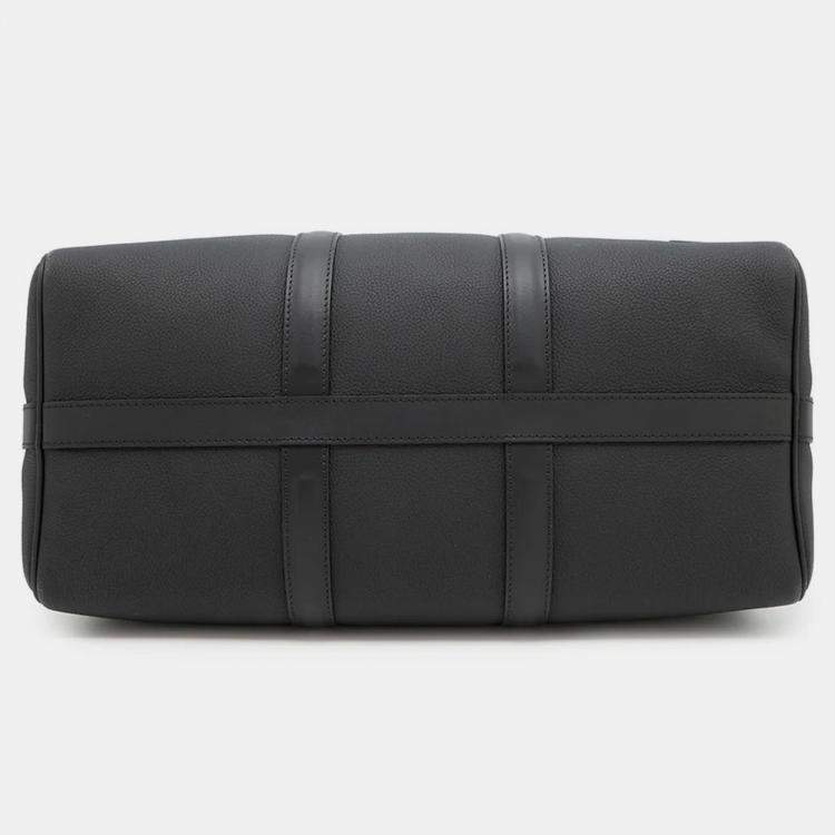 Pre Owned Louis Vuitton Keepall Bandouliere 40 Noir Taurillon Leather Boston Bag