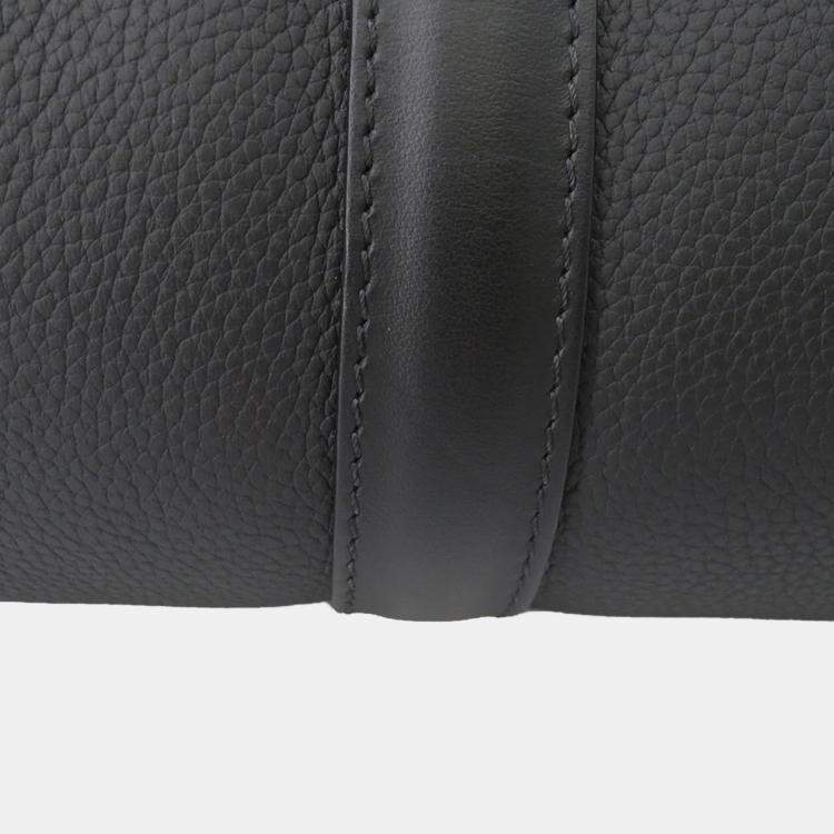 Pre Owned Louis Vuitton Keepall Bandouliere 40 Noir Taurillon Leather Boston Bag