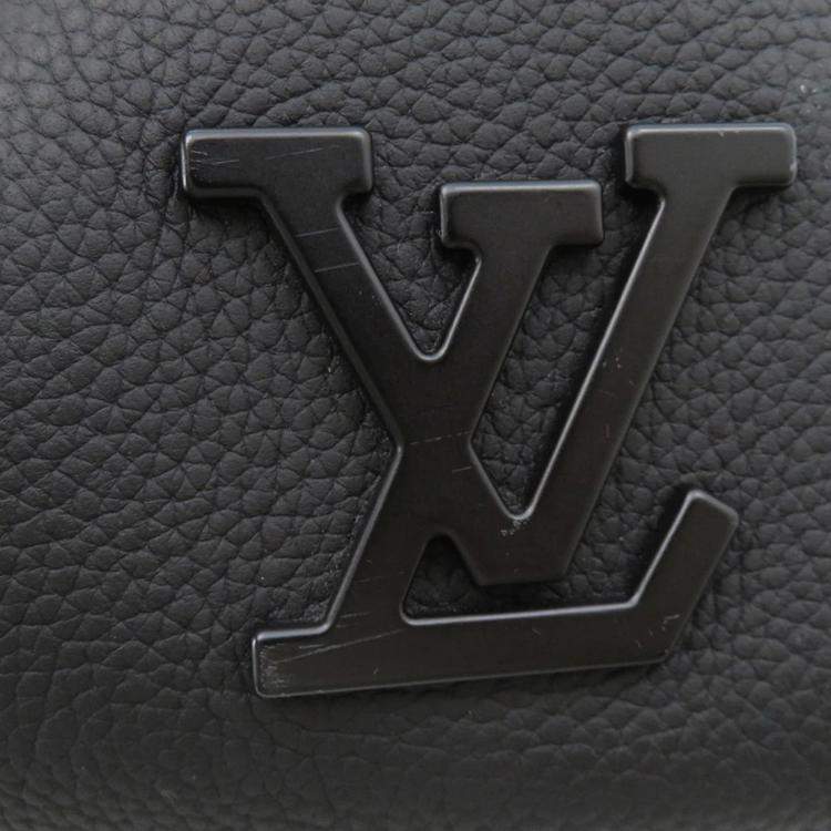 Pre Owned Louis Vuitton Keepall Bandouliere 40 Noir Taurillon Leather Boston Bag