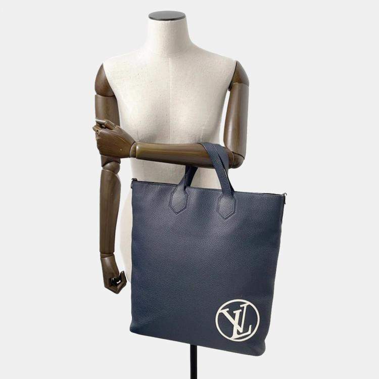 Pre Owned Louis Vuitton East Side Tote Navy Taurillon Leather