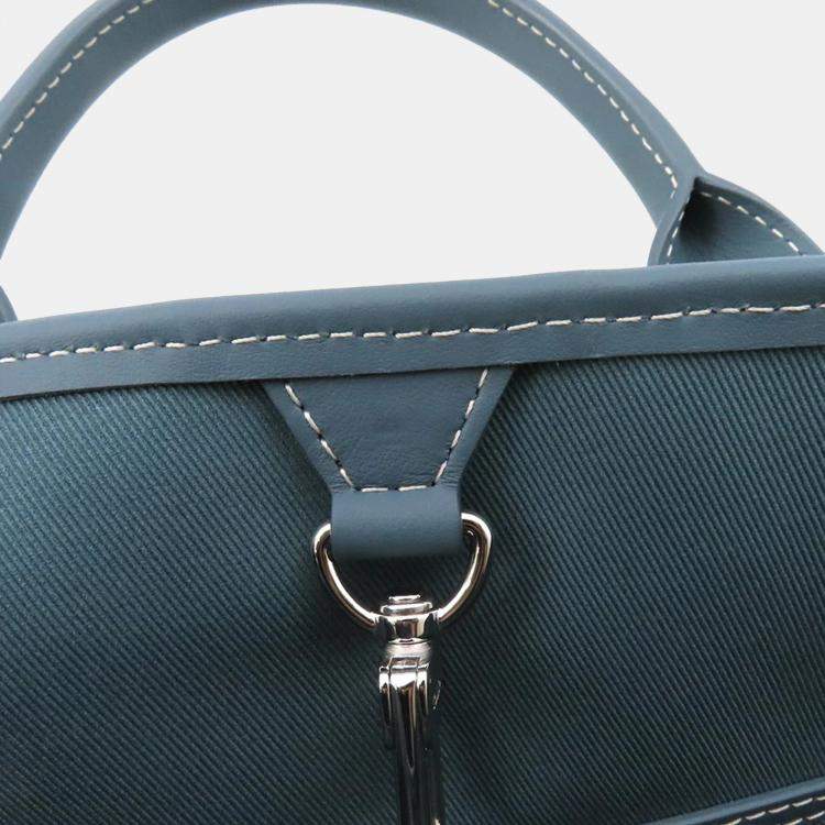 Pre Owned Louis Vuitton Weekend Blue Monogram Washed Denim Tote Bag