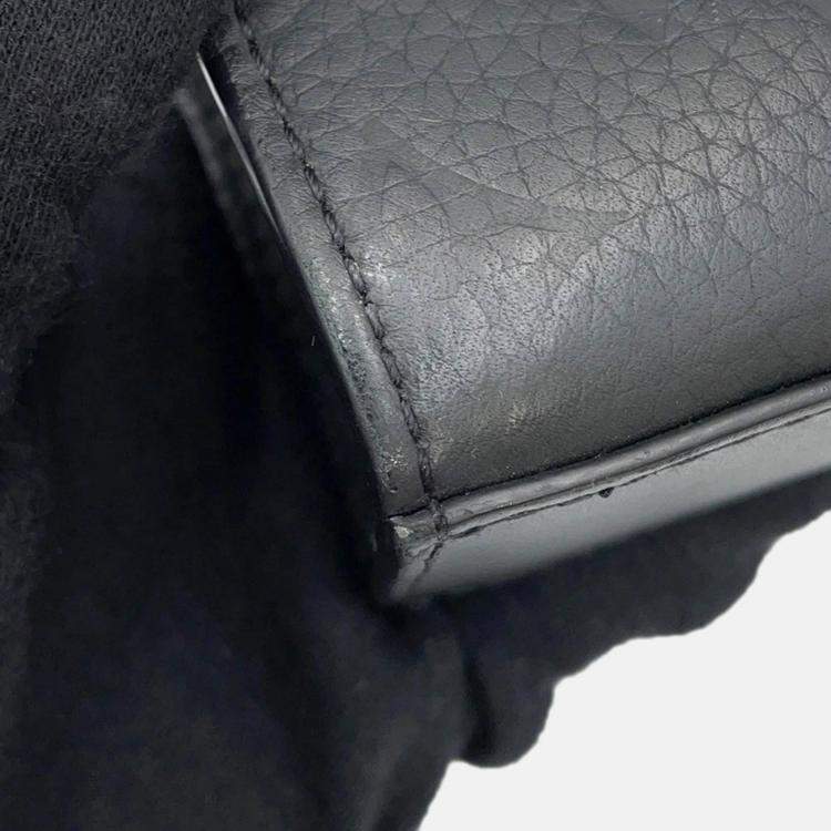 Pre Owned Louis Vuitton Sac Plat Black Monogram Taurillon