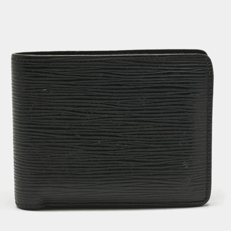 Pre Owned Louis Vuitton Black Epi Leather Slender Wallet