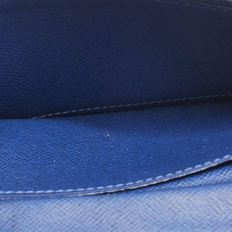 Pre Owned Louis Vuitton Cobalt Monogram Canvas Brazza Wallet