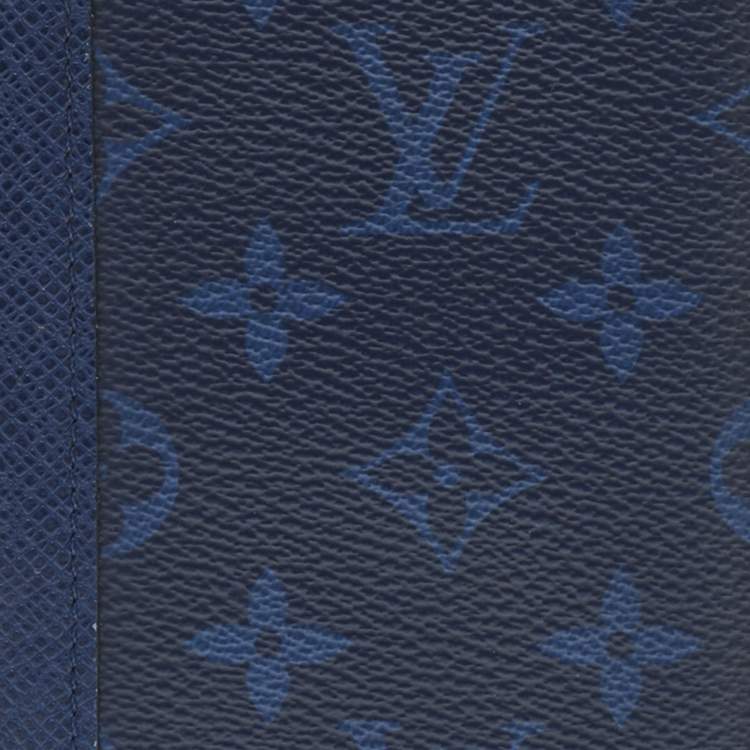 Pre Owned Louis Vuitton Cobalt Monogram Canvas Brazza Wallet