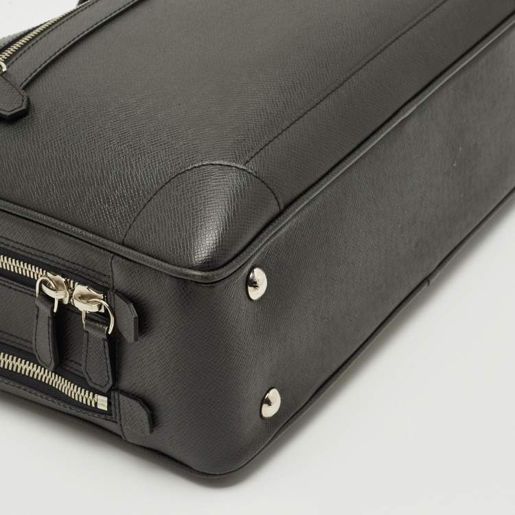 Pre Owned Louis Vuitton Black Taiga Leather Alexander Briefcase