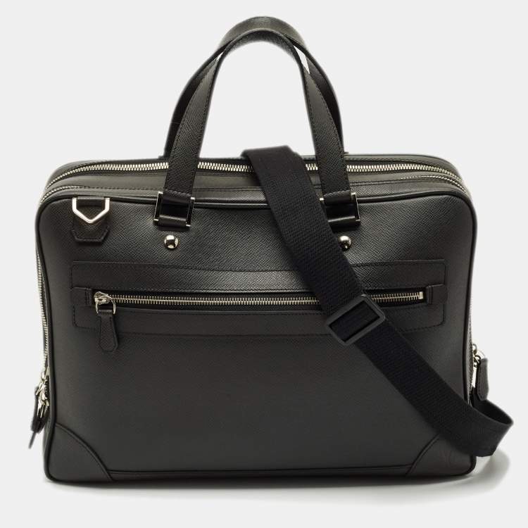 Pre Owned Louis Vuitton Black Taiga Leather Alexander Briefcase