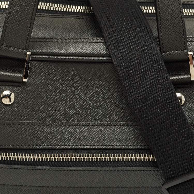 Pre Owned Louis Vuitton Black Taiga Leather Alexander Briefcase