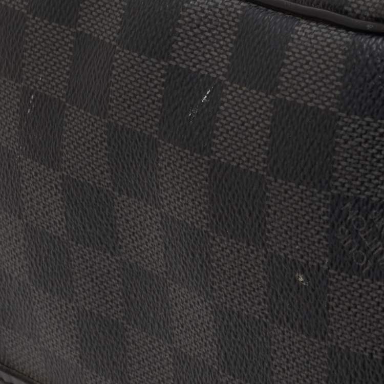 Pre Owned Louis Vuitton Damier Graphite Canvas Keepall Bandoulière 55 Bag