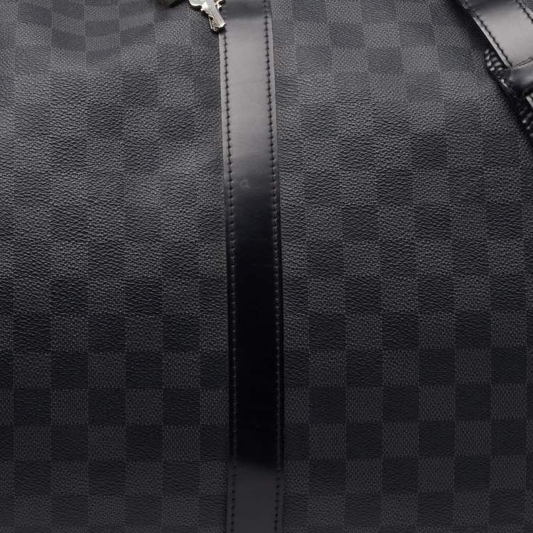 Pre Owned Louis Vuitton Damier Graphite Canvas Keepall Bandoulière 55 Bag
