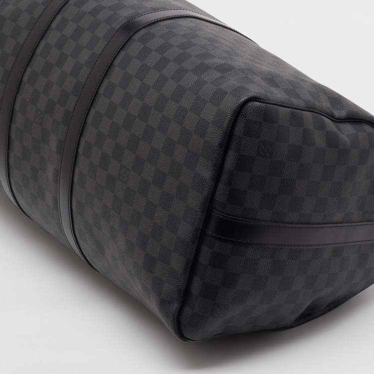 Pre Owned Louis Vuitton Damier Graphite Canvas Keepall Bandoulière 55 Bag
