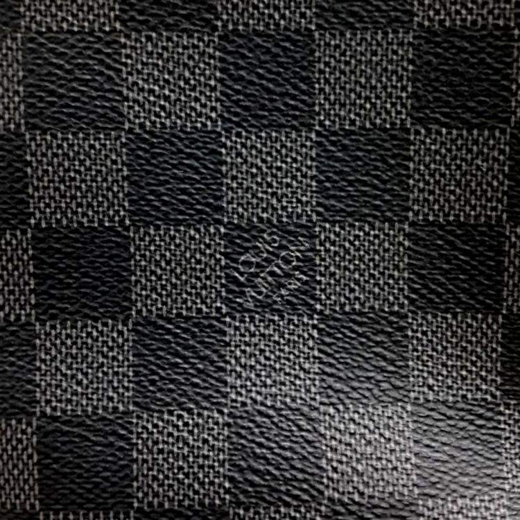 Pre Owned Louis Vuitton Graphite Avenue Black Canvas Slingback