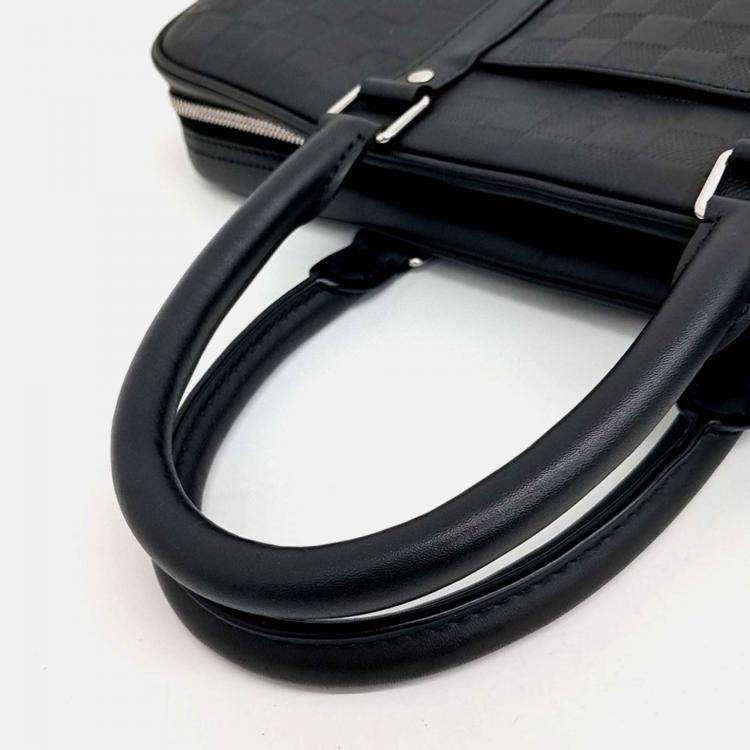 Pre Owned Louis Vuitton Black PVC Damier Infini Porte Document Jour