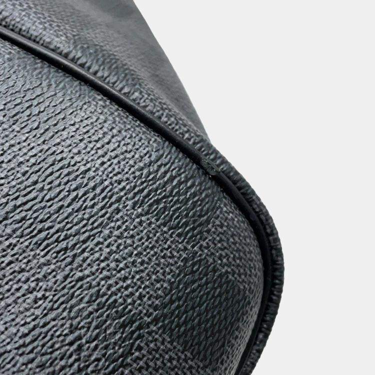 Pre Owned Louis Vuitton Keepall Bandouliere 55 Noir Damier Graphite Canvas Travel Bag