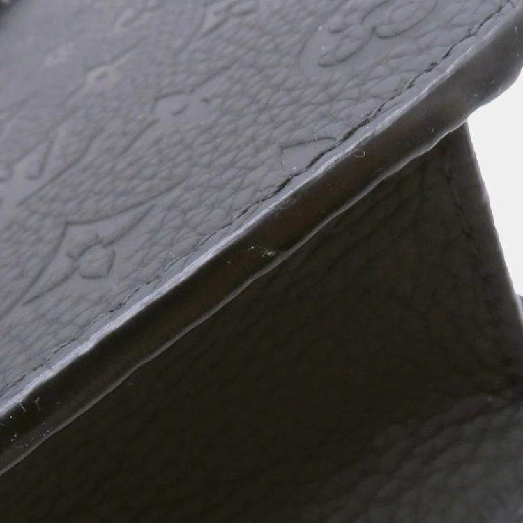 Pre Owned Louis Vuitton Sac Plat Messenger Noir Monogram Taurillon Leather Bag