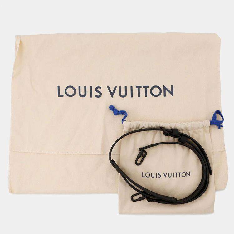 Pre Owned Louis Vuitton Sac Plat Messenger Noir Monogram Taurillon Leather Bag