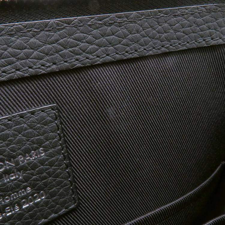 Pre Owned Louis Vuitton Sac Plat Messenger Noir Monogram Taurillon Leather Bag