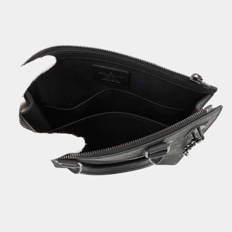 Pre Owned Louis Vuitton Sac Plat Messenger Noir Monogram Taurillon Leather Bag