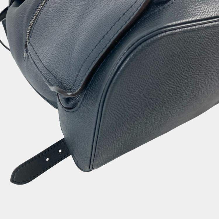Pre Owned Louis Vuitton Utah Canyon Backpack Leather Blue Marine Navy