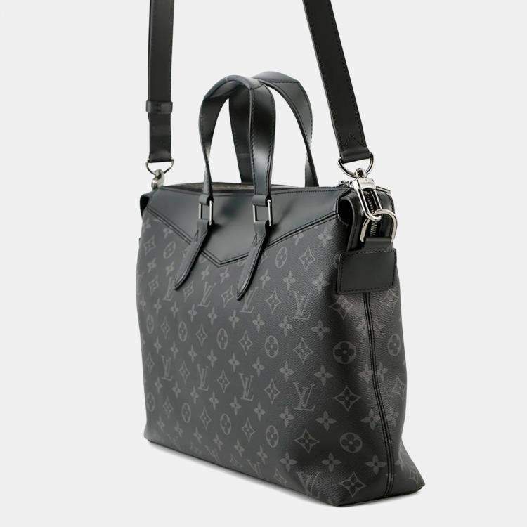 Pre Owned Louis Vuitton Briefcase Explorer Noir Monogram Eclipse
