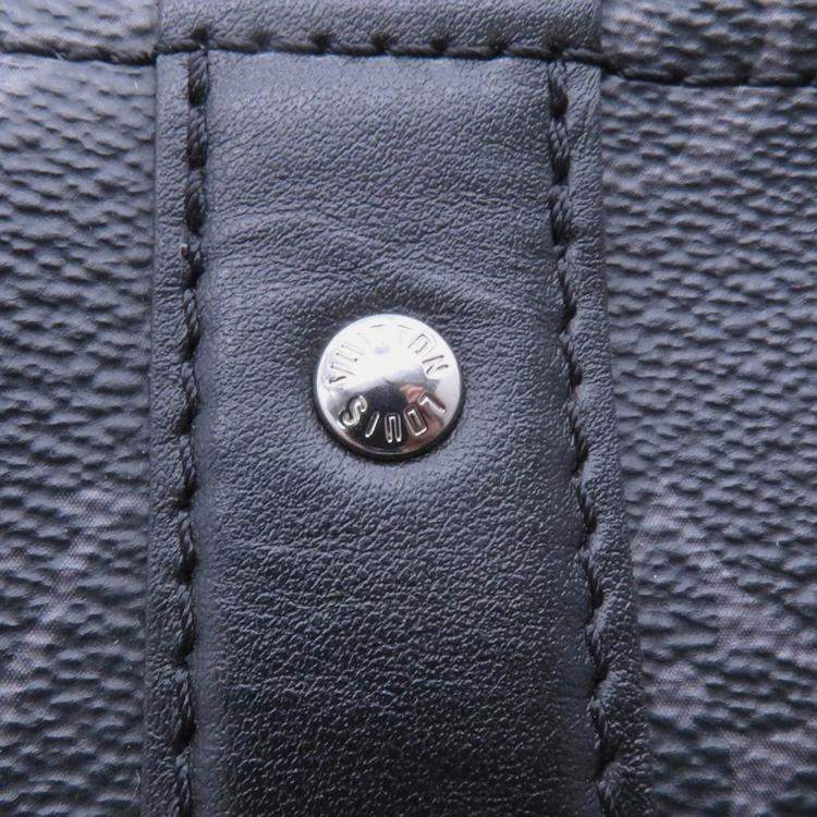 Pre Owned Louis Vuitton City Keepall Noir Monogram Eclipse Monogram Eclipse Reverse