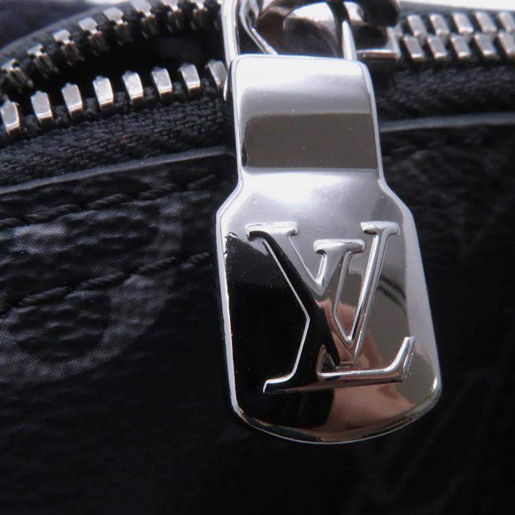 Pre Owned Louis Vuitton City Keepall Noir Monogram Eclipse Monogram Eclipse Reverse