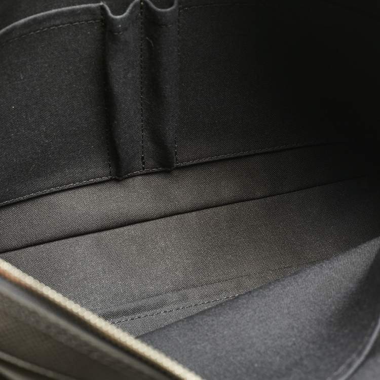 Pre Owned Louis Vuitton Black Taiga Leather Porte Documents Briefcase Bag