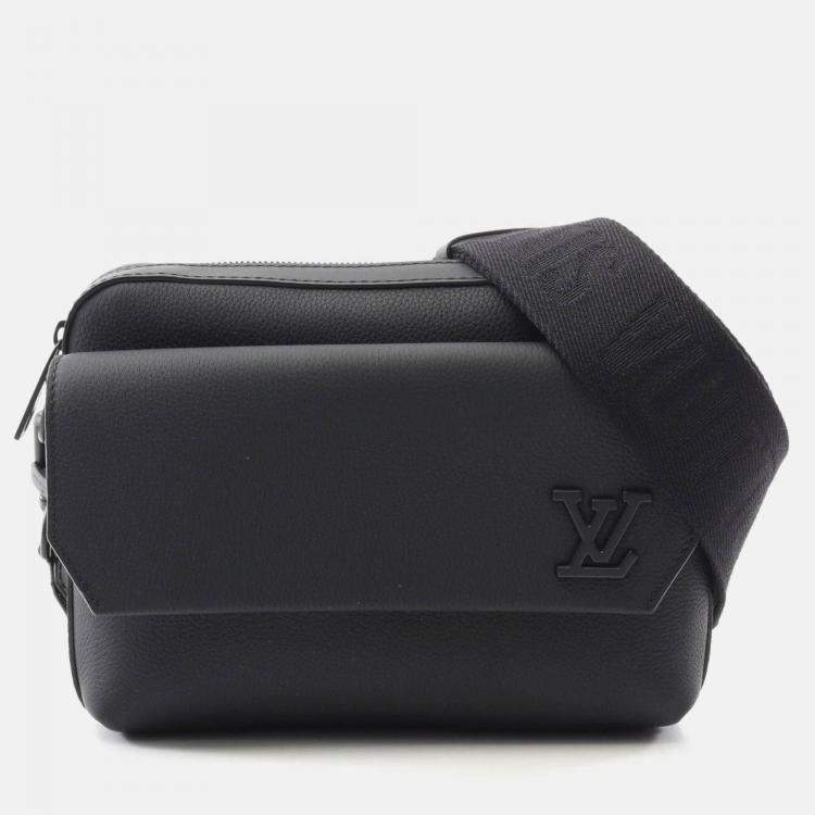 Pre Owned Louis Vuitton Fastline Shoulder Bag Leather Aerogram Black
