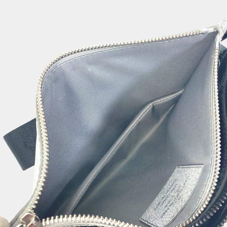 Pre Owned Louis Vuitton Damier Glitter Trio Pouch Nm Coin Case Shoulder Bag Leather/Taurillon Leather Silver