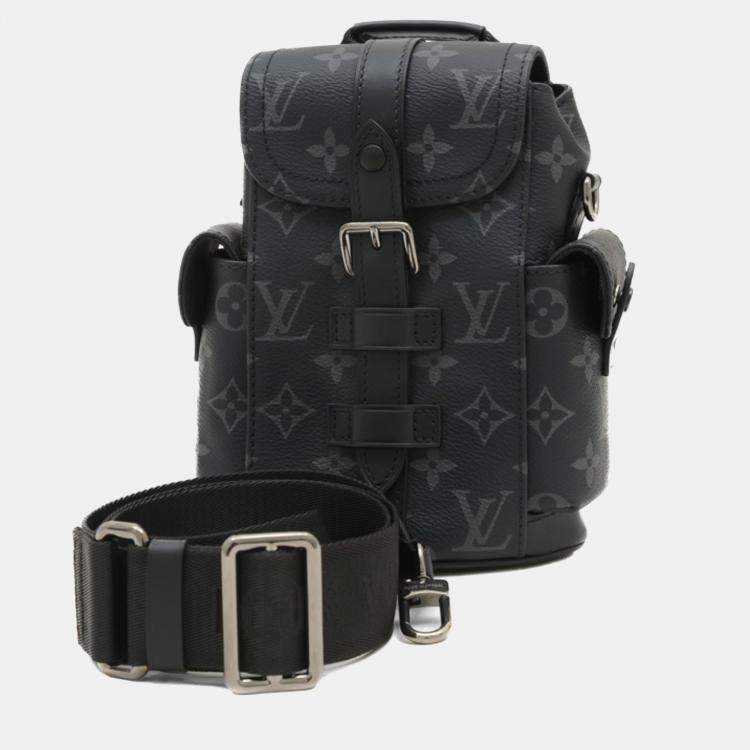 Pre Owned Louis Vuitton Monogram Eclipse Nano Christopher Shoulder Bag