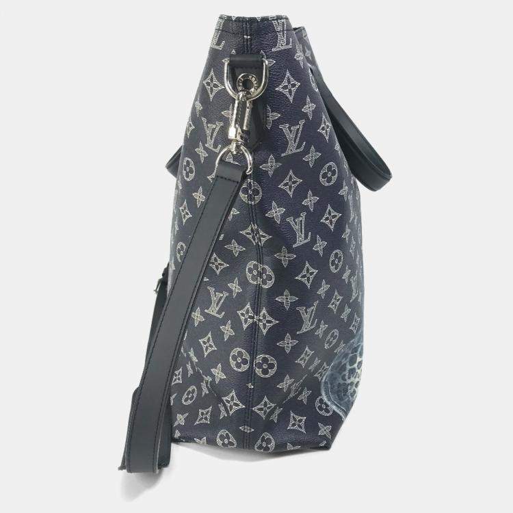 Pre Owned Louis Vuitton Monogram Savannah Jake And Dinos Chapman 2Way Shoulder Bag Crossbody Tote Canvas Navy