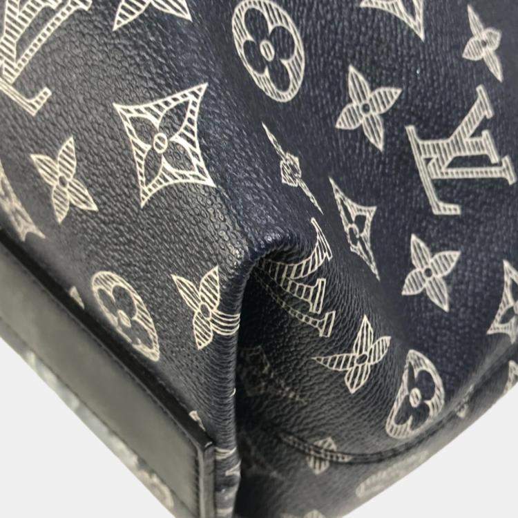 Pre Owned Louis Vuitton Monogram Savannah Jake And Dinos Chapman 2Way Shoulder Bag Crossbody Tote Canvas Navy