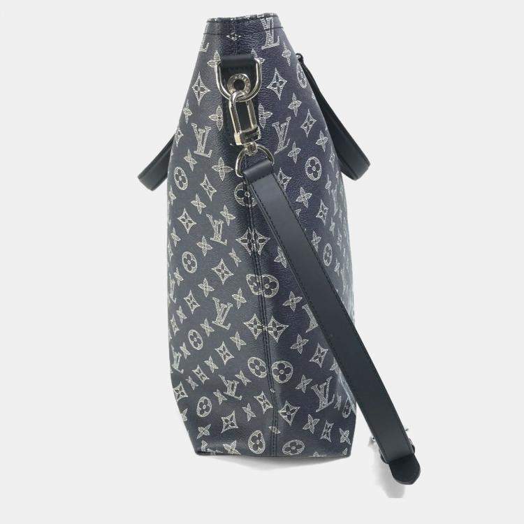 Pre Owned Louis Vuitton Monogram Savannah Jake And Dinos Chapman 2Way Shoulder Bag Crossbody Tote Canvas Navy