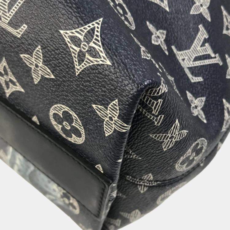 Pre Owned Louis Vuitton Monogram Savannah Jake And Dinos Chapman 2Way Shoulder Bag Crossbody Tote Canvas Navy